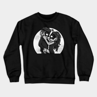 Mysterious Romance Man And Woman Black And White Edition Crewneck Sweatshirt